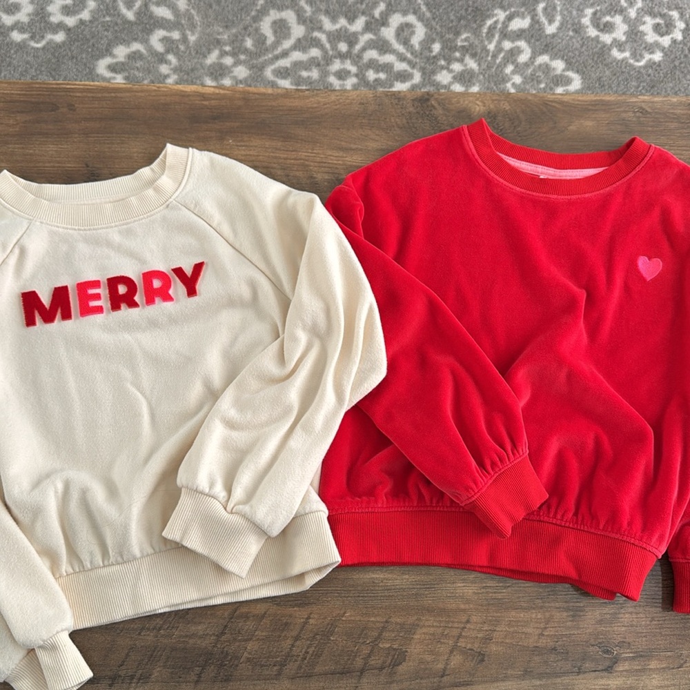 Cat and Jack girls holiday sweater bundle